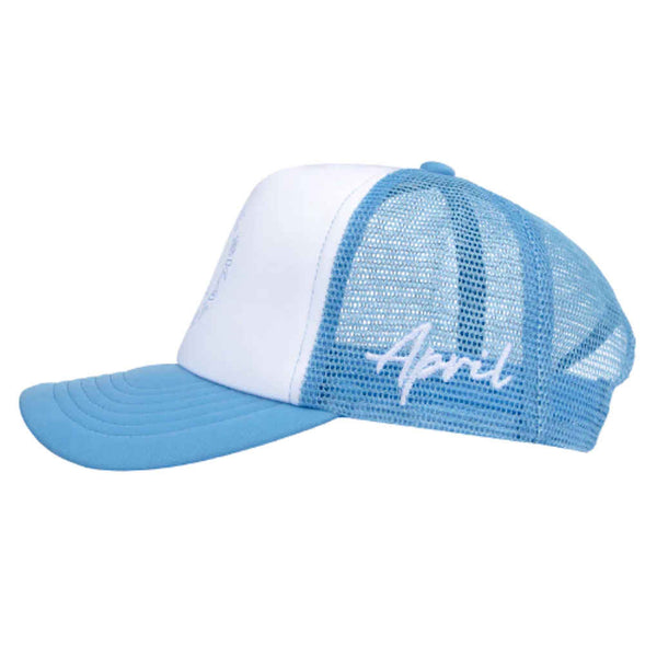 April Full Circle Trucker Hat Ice Blue