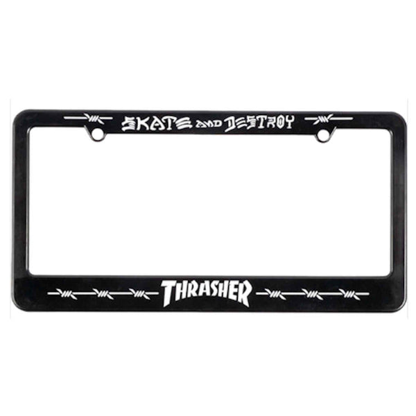 Thrasher Barbed Wire License Plate Frame