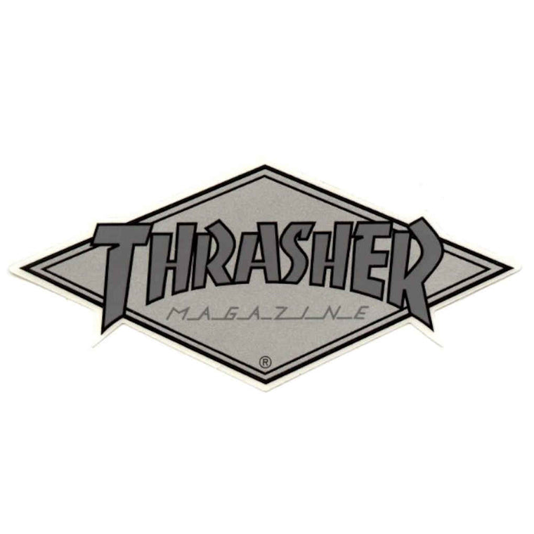 Thrasher Sticker Diamond Logo Silver