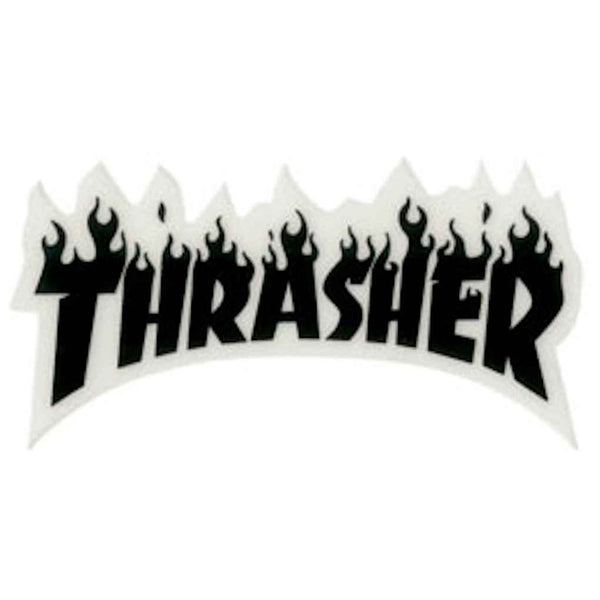 Thrasher Flame Logo Sticker Black – Hammer Skateboard