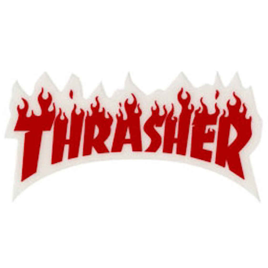 Thrasher Flame Logo Sticker Red