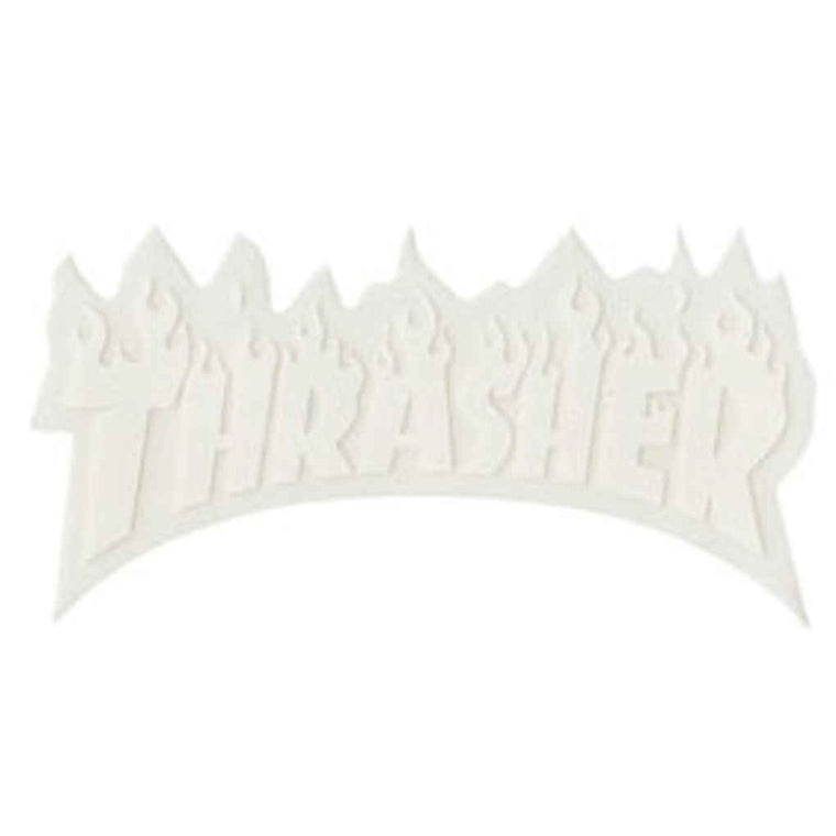 Thrasher Flame Logo Sticker White