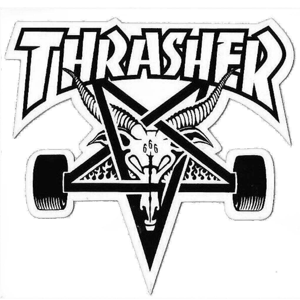 Thrasher Skate Goat White Sticker