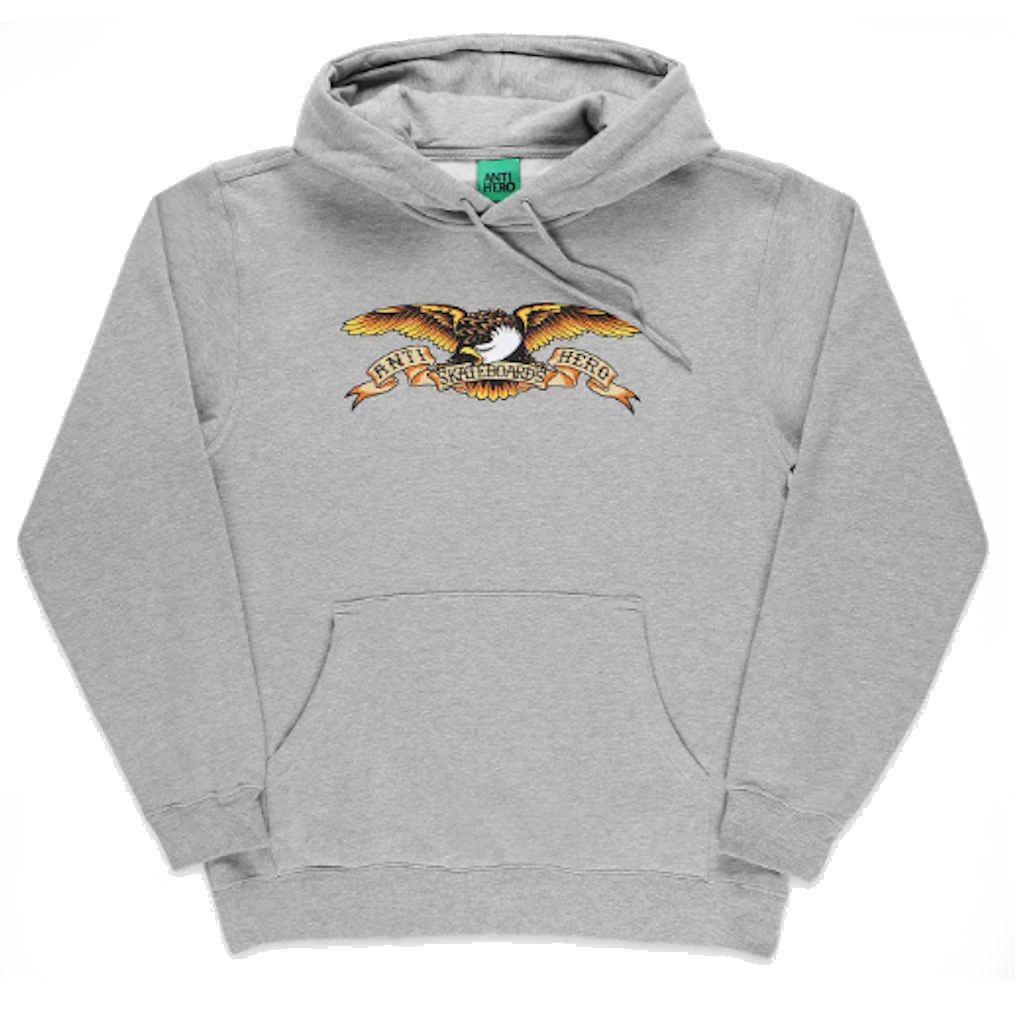 Anti Hero Eagle Hoodie Grey Medium ONLY