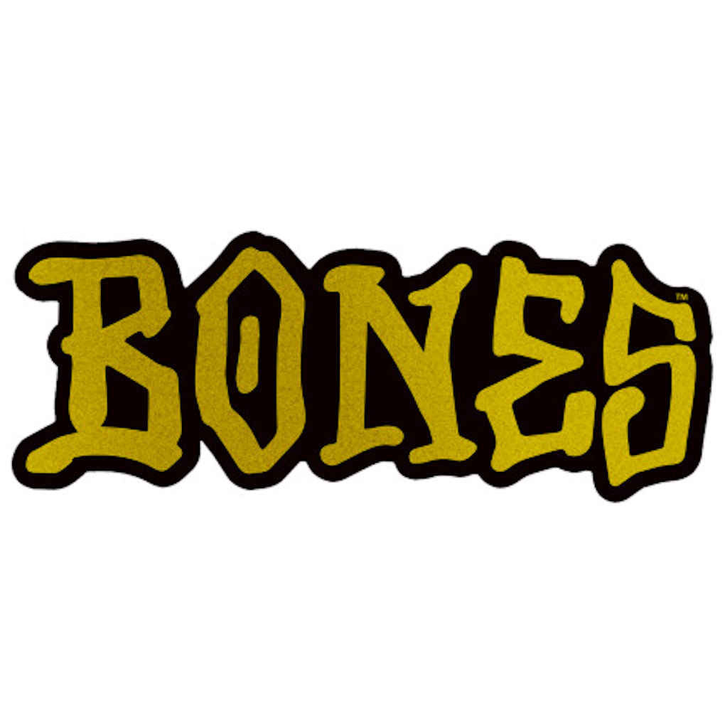 Bones 3" Sticker Gold Letters