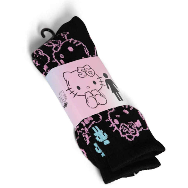 Girl Socks Hello Kitty 50 All Over Black