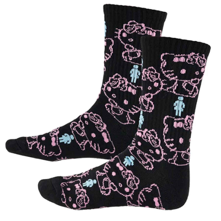 Girl Socks Hello Kitty 50 All Over Black