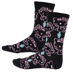 Girl Socks Hello Kitty 50 All Over Black