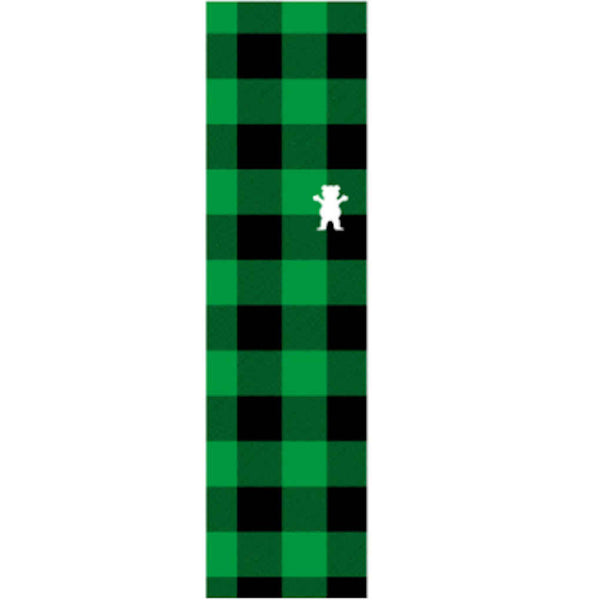 Grizzly Grip Tape Sheet Lumberjack Plaid Green