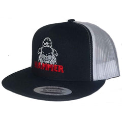 Hammer Skull Logo Trucker Hat Black White