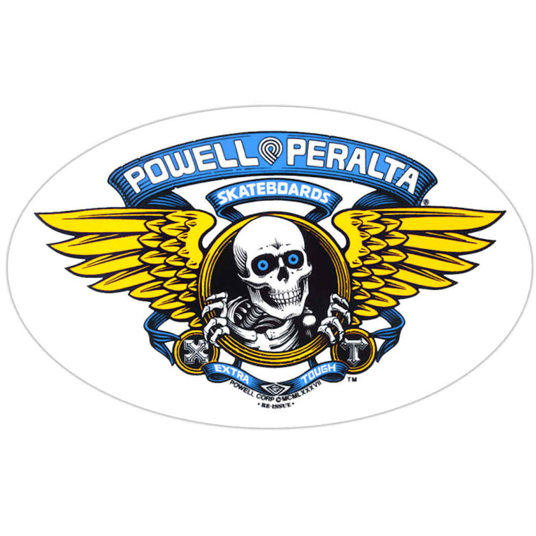 Powell Peralta Sticker Winged Ripper OG Blue