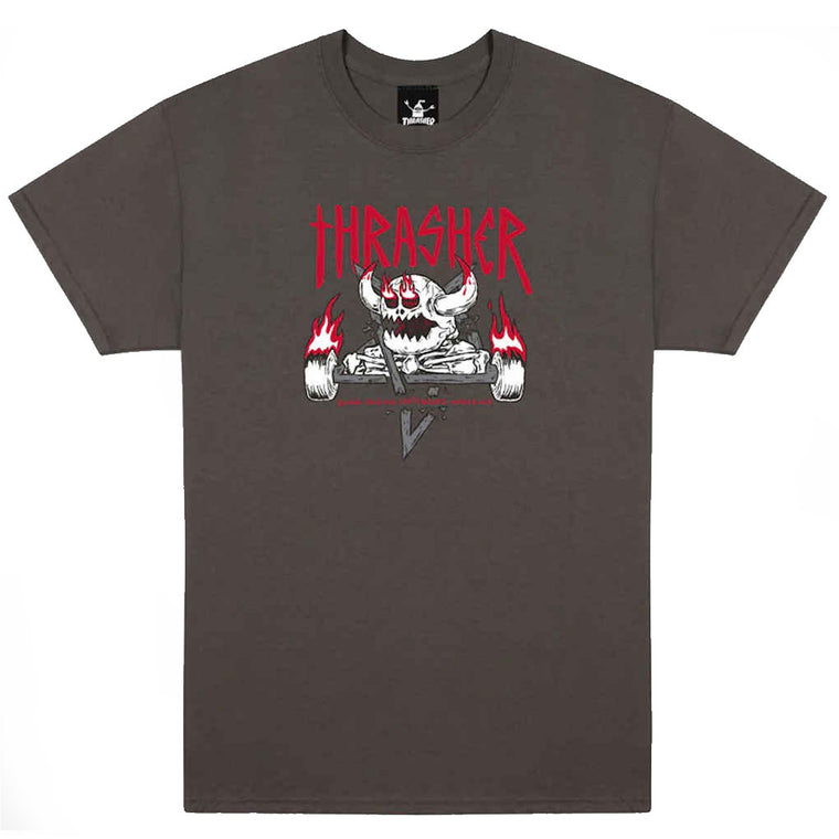 Thrasher X Toy Machine Monster Gram Tee Grey