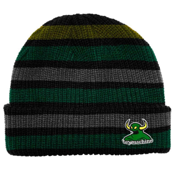 Toy Machine Monster Multi Stripe Dock Beanie Green