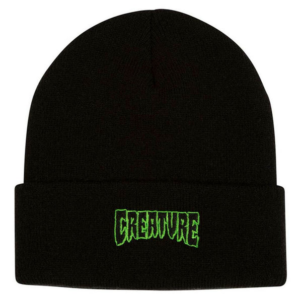 Creature Logo Outline Beanie Black